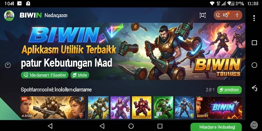 Tampilan utama BIWIN dengan fungsionalitas yang mudah digunakan.
