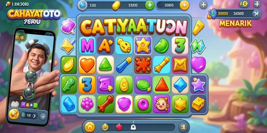 Tampilan gameplay seru dari CAHAYATOTO, cocok untuk penggemar Match-3.