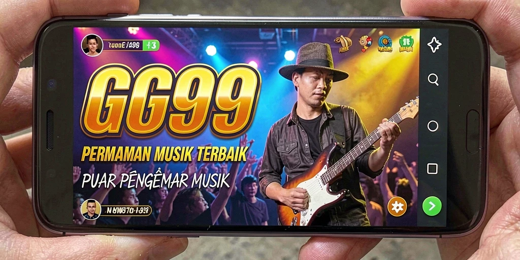 Screenshot GG999 menampilkan gameplay musik yang seru dan interaktif.