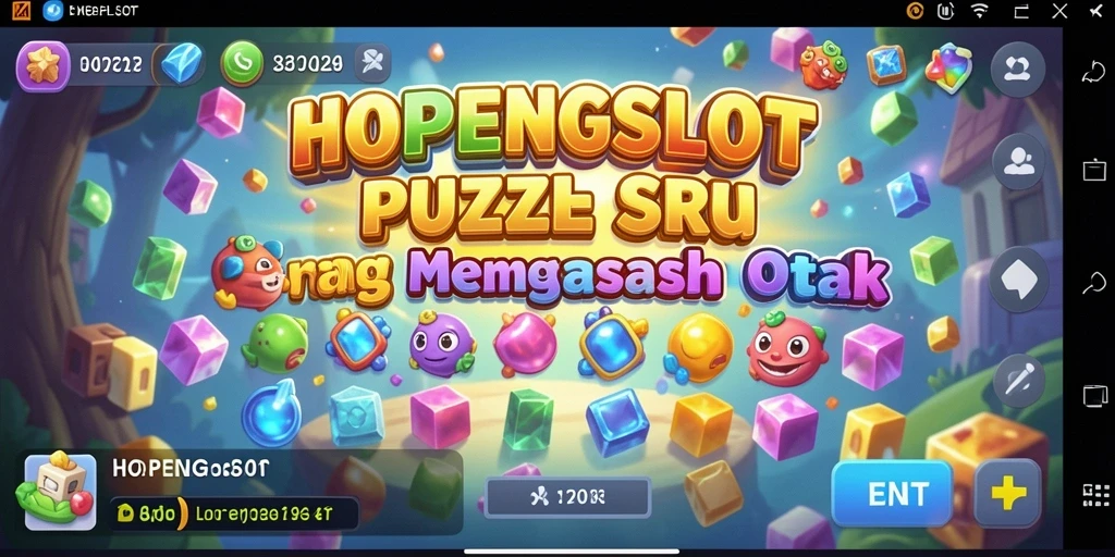 Screenshot gameplay HOPENGSLOT yang menunjukkan serunya menyusun puzzle.