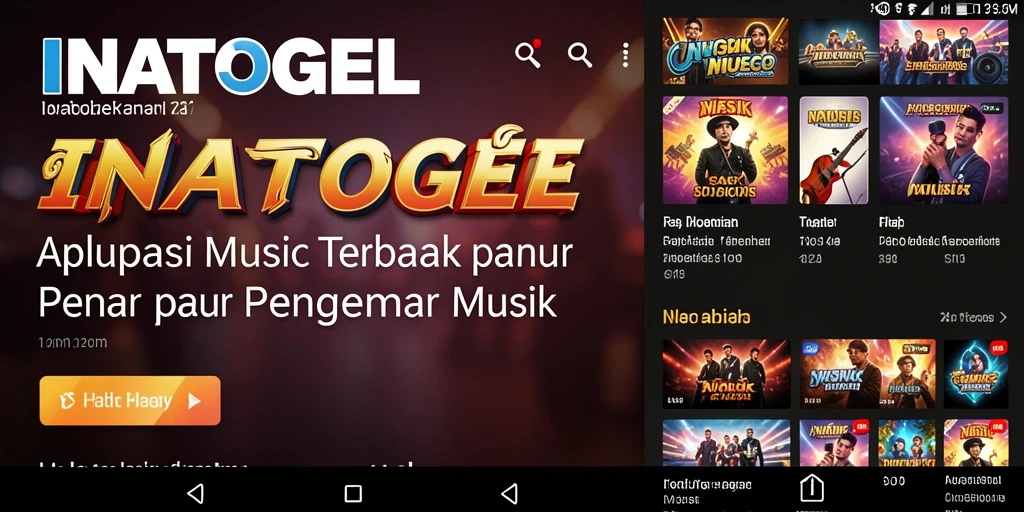 Tampilan gameplay interaktif dari aplikasi musik INATOGEL.