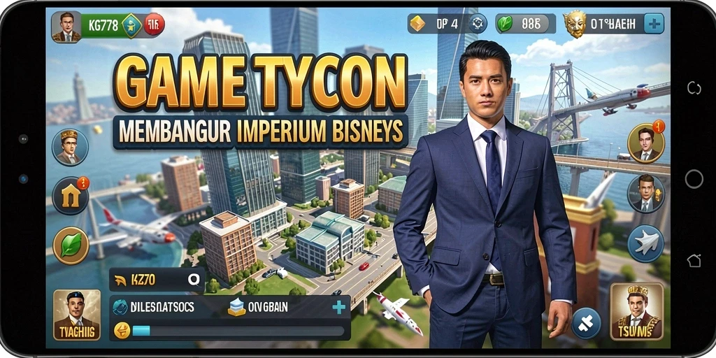 Tangkapan layar utama KG778 menampilkan gameplay Tycoon yang seru.
