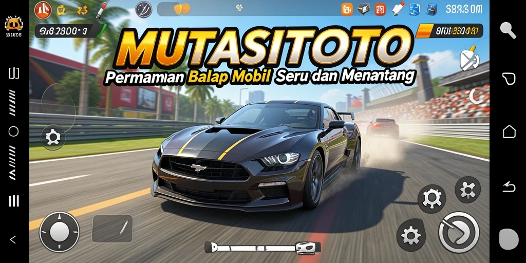 Tampilan gameplay balap mobil yang seru dan kompetitif di MUTASITOTO.