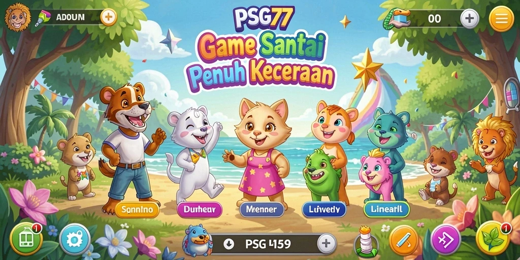 Tampilan gameplay PSG77 yang penuh warna dan menarik.