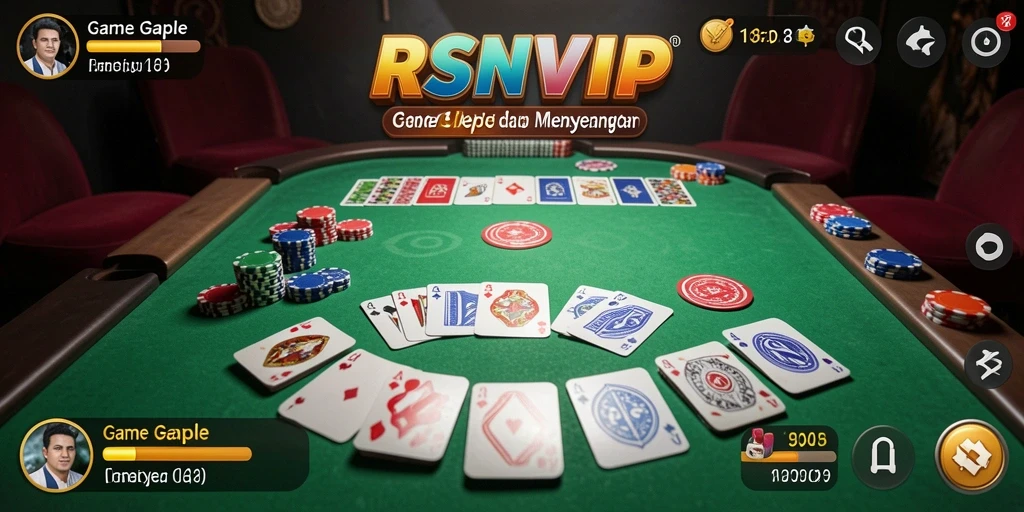 Tampilan gameplay seru dan interaktif di RSNVIP Game Gaple.