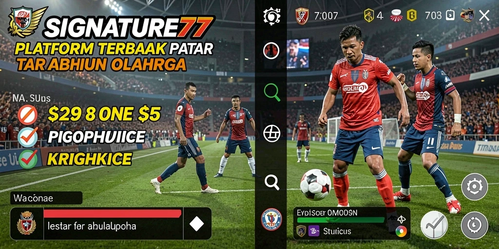 Tampilan interaktif taruhan olahraga di SIGNATURE77.